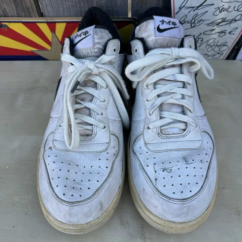 Size 13 - Nike Big Nike Low Katakana Pack -‎ White Black EUC